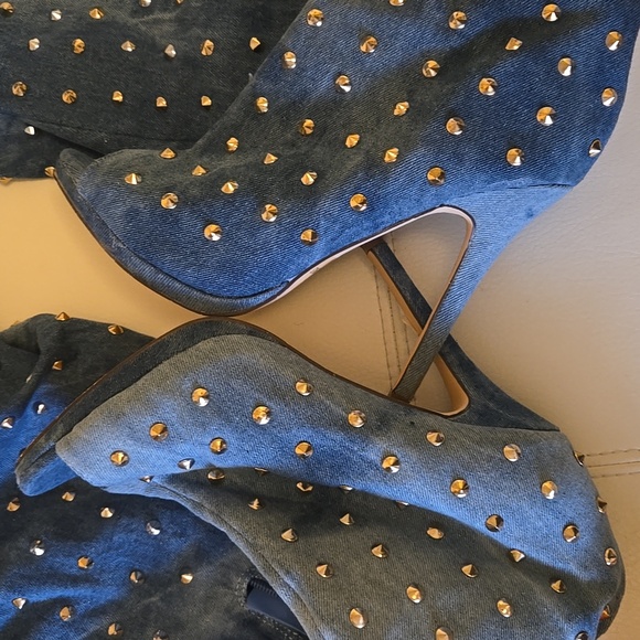 GoJane jean studded over the knee, high-heeled boots - Picture 10 of 12